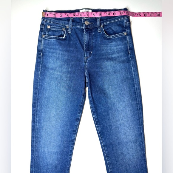 AGOLDE Women’s Sophie Skinny Crop Jeans Dark Wash Blue Stretch Denim Size- 26 - Picture 3 of 10